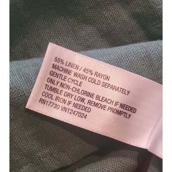 NWT Universal Thread Dress Women's XXL Green Flutter Sleeve Tiered Linen Blend - Picture 4 of 5